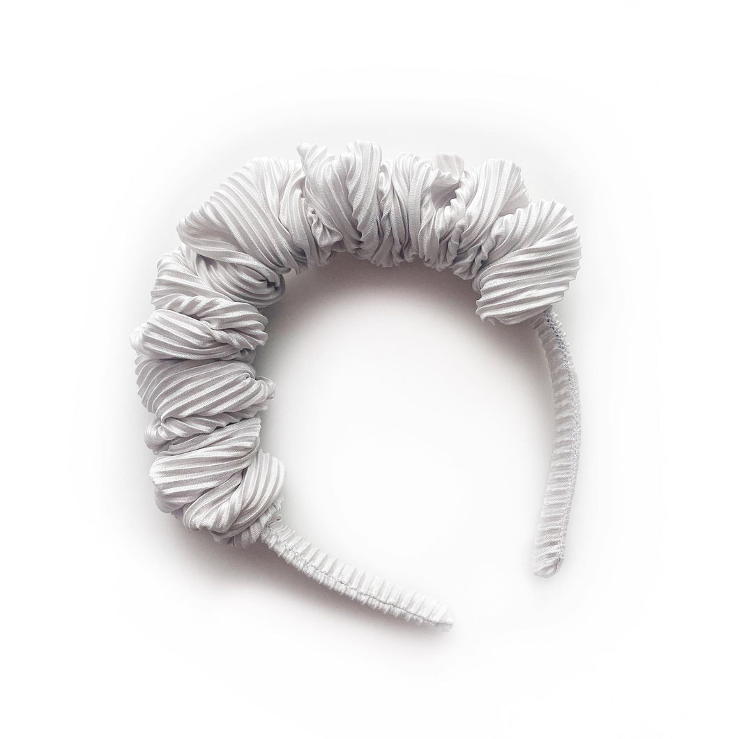 SALE - Scrunchie Headband - Grey Ruffle