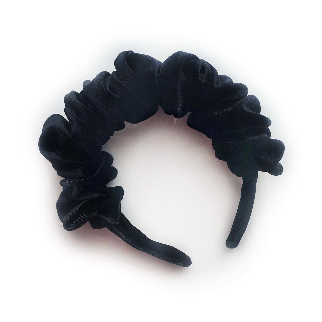 NEW - Scrunchie Headband - Black Velvet