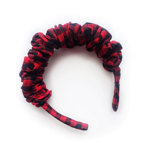 SALE - Scrunchie Headband - Buffalo Plaid