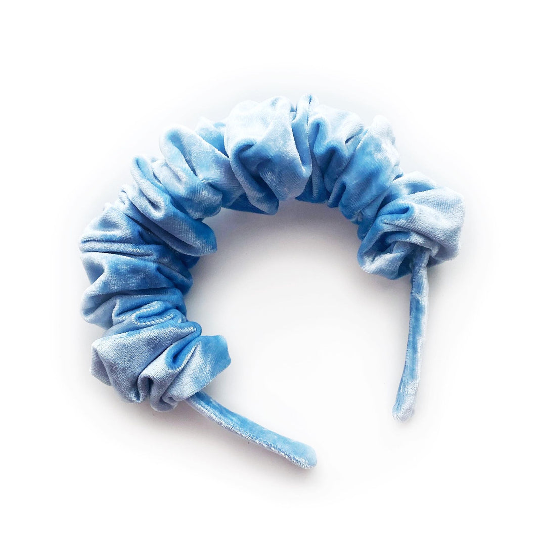 SALE - Scrunchie Headband - Powder Blue Velvet