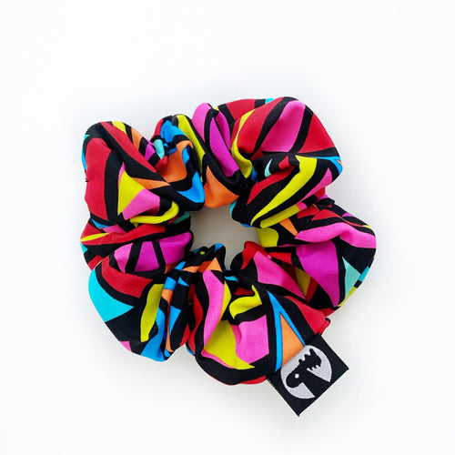 NEW - Scrunchie - Geometric Neon