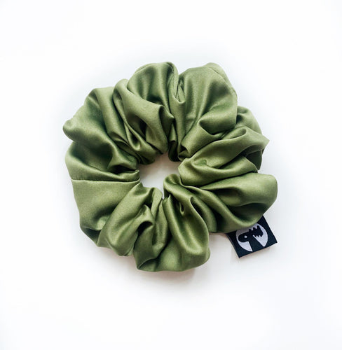 NEW - Scrunchie - Olive Satin