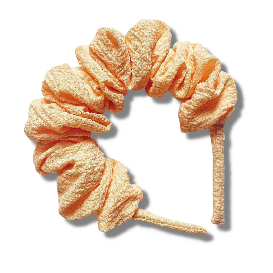 NEW - Scrunchie Headband - Textured Creamsicle